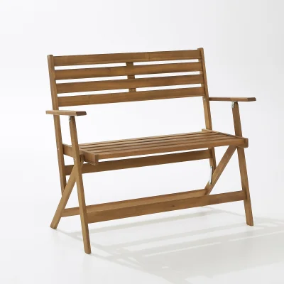 La Redoute Folding 2-Seat Acacia Garden Bench