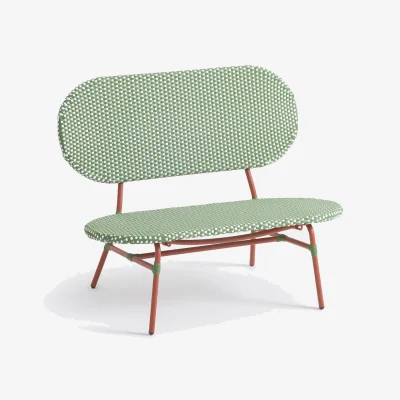 La Redoute Garden Bench in Steel and Woven Resin Matu
