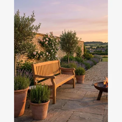 Marks & Spencer Royalcraft Sofia Large Four-Seater Garden Bench Natural