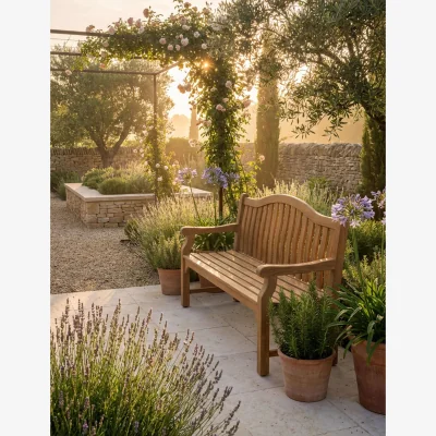 Marks & Spencer Royalcraft Maria Large 4-Seater Garden Bench Natural