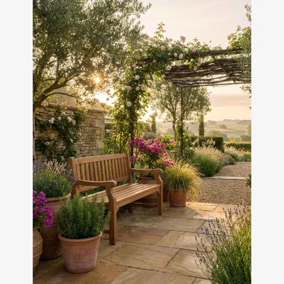 Marks & Spencer Royalcraft Sofia 3-Seater Garden Bench Natural