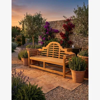 Marks & Spencer Royalcraft Ciara Wooden 3-Seater Garden Bench Natural