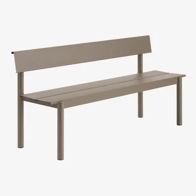 Nordic Nest Muuto Linear steel bench 170 cm Taupe