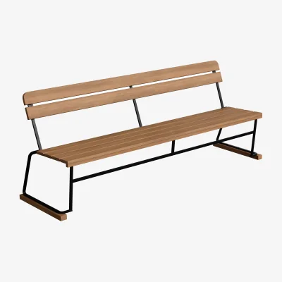 Nordic Nest Grythyttan Stålmöbler Soffa 5 sofa Teak-black steel frame