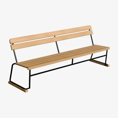 Nordic Nest Grythyttan Stålmöbler Soffa 5 sofa Oiled oak–black steel frame