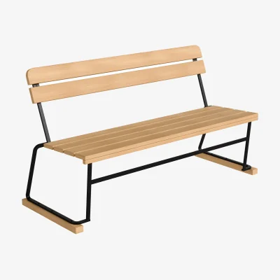 Nordic Nest Grythyttan Stålmöbler Sofa 3 Oiled oak–black steel frame