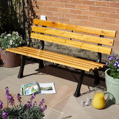 The Range Clayton 2 Seater Outdoor Garden Bench  - Natural