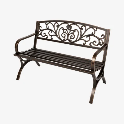 The Range Garden Bench,Butterfly Cast Iron Outdoor Bench,300kg Metal,Bronze - Bronze