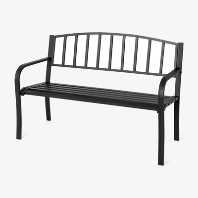 The Range 127cm Garden Bench - Black