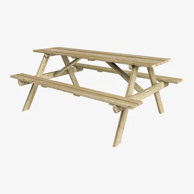 The Range Rowlinson Traditional 1.8m Timber Picnic Table - Natural