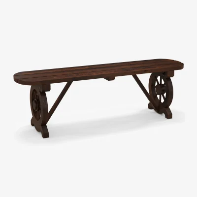 The Range 2-Seat Patio Garden Bench - Brown