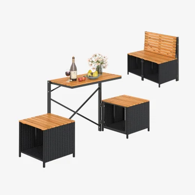 The Range Outdoor Convertible Bench - Black
