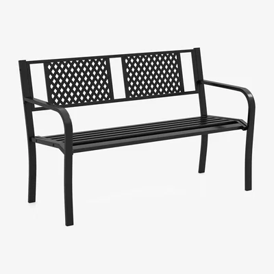 The Range 127CM Outdoor Bench Garden Bench - Black