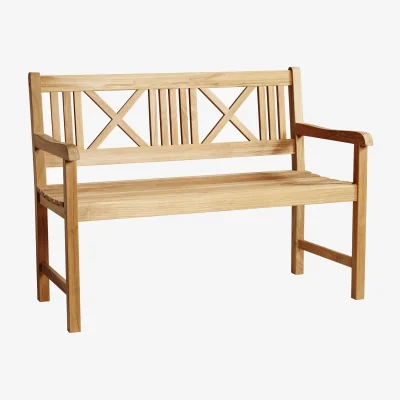 Westwing Teak Wood Garden Bench Rosenborg