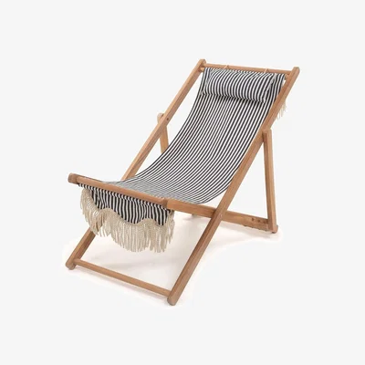 Amara Sling Chair - Navy Lauren stripe
