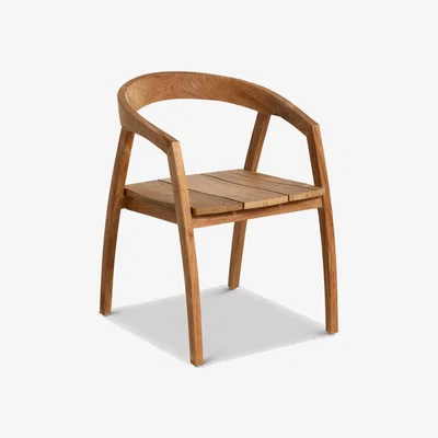 Barker and Stonehouse Grenada Jati Outdoor A Dining Chair, Neutral | Barker & Stonehouse