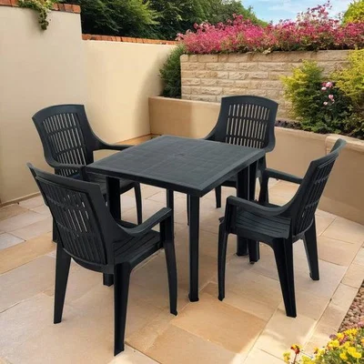 Dunelm Trabella Alana Square Patio Table with 4 Bonnie Chairs