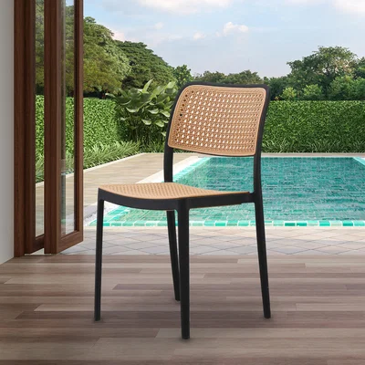 Dunelm Fusion Living Plastic Cafe Dining Chair Black
