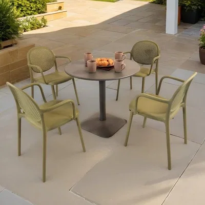 Dunelm Modura Albin Round Table with 4 Stina Armchairs