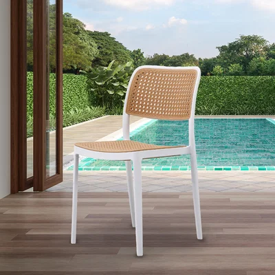 Dunelm Fusion Living Plastic Cafe Dining Chair White