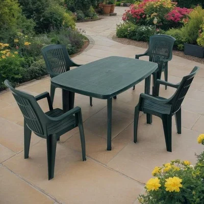 Dunelm Trabella Aurora Rectangular Patio Table with 4 Bonnie Chairs