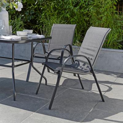 Dunelm Set of 2 Textilene Stacking Chairs