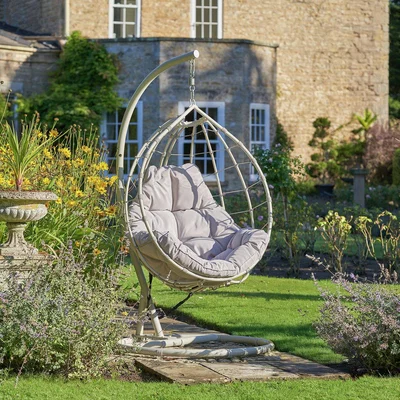 Habitat Pacific Blake Metal Hanging Garden Egg Chair - Grey
