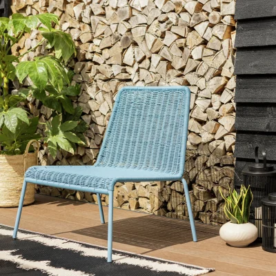 Habitat Habitat Sona Rattan Effect Garden Chair - Blue