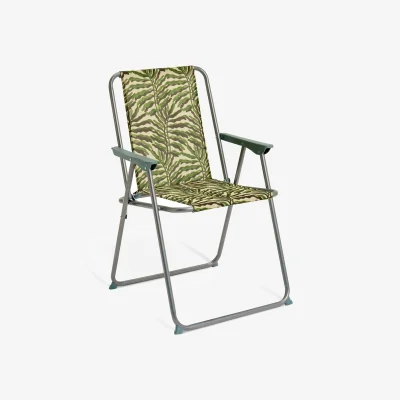Habitat Habitat Picnic Leaf Print Folding Metal Garden Chair - Green