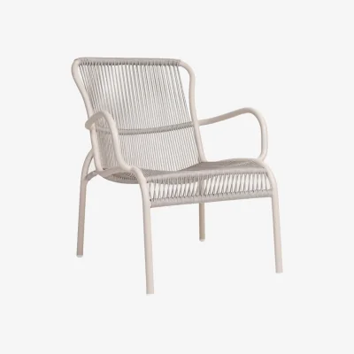 Heal's Vincent Sheppard Loop Outdoor Lounge Chair in Dune White