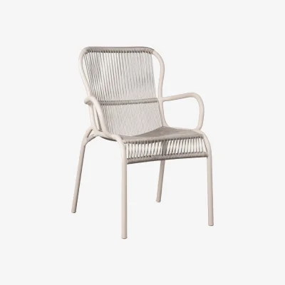 Heal's Vincent Sheppard Loop Outdoor Dining Chair in Dune White