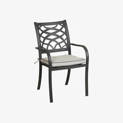 Homebase Siena Outdoor Garden Dining Chair - Black