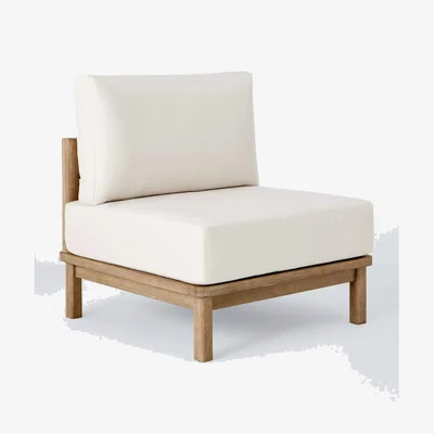John Lewis John Lewis Coast Acacia Wood Garden Middle Unit Chair, Brushed Wood
