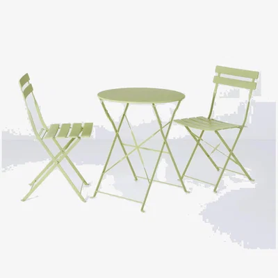 John Lewis John Lewis ANYDAY Camden 2-Seater Garden Bistro Table & Chairs Set, Pistachio