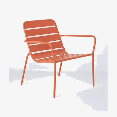 John Lewis John Lewis ANYDAY Metal Garden Lounge Chair, Burnt Orange