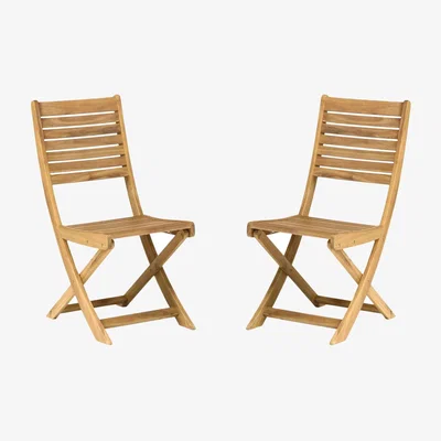 John Lewis KETTLER Hampton Folding Garden Bistro Chair, Set of 2, FSC-Certified (Eucalyptus Wood)