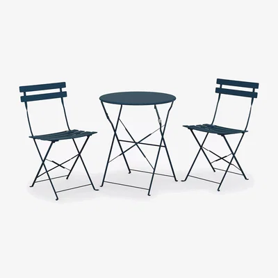 John Lewis John Lewis ANYDAY Camden 2-Seater Garden Bistro Table & Chairs Set, Blue