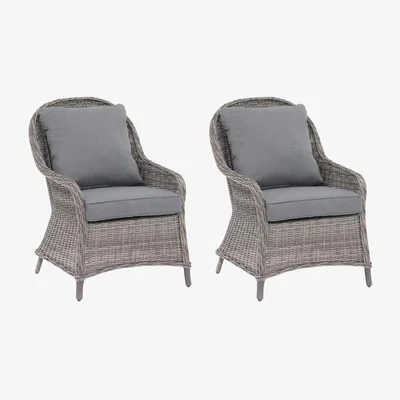 John Lewis John Lewis Rye Garden Lounging Armchairs, Set of 2, Grey