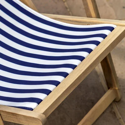 Knees Navy Stripe Deck Chair