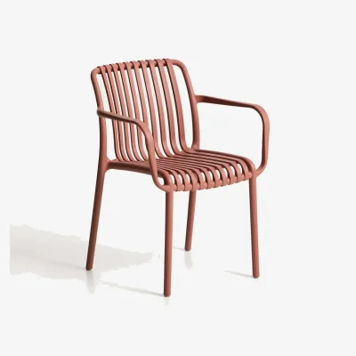Kave Home Isabellini terracotta stackable outdoor chair