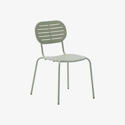 Kave Home Brai outdoor chair in turquoise galvanised steel