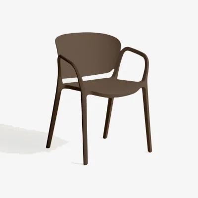 Kave Home Ania dark brown 100% outdoor stackable chair