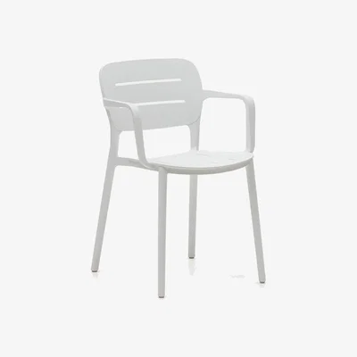 Kave Home Morella stackable outdoor chair in white