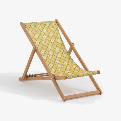 La Redoute Folding Chair in Oiled Acacia Marguerite