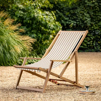 La Redoute Ockley Striped Garden Deck Chair