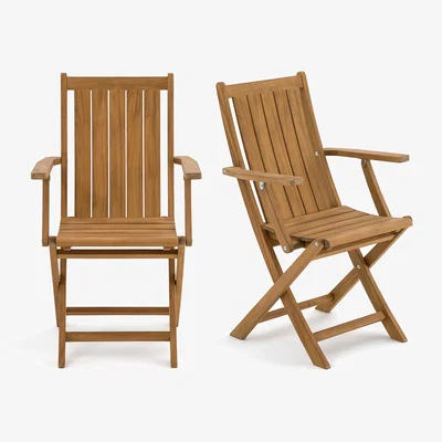 La Redoute Set of 2 Palera Acacia Garden Armchairs