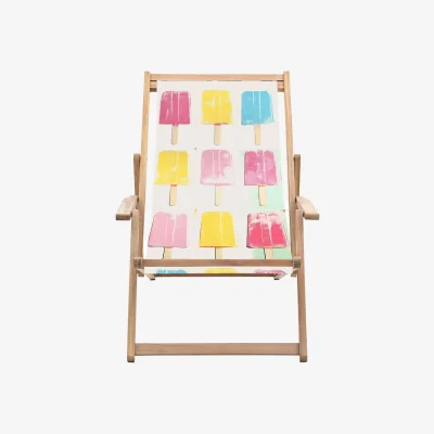 La Redoute Ockley Ice Lollies Print Garden Deck Chair