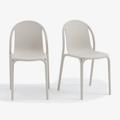La Redoute Set of 2 Polypropylene Garden Chairs, Brooklyn