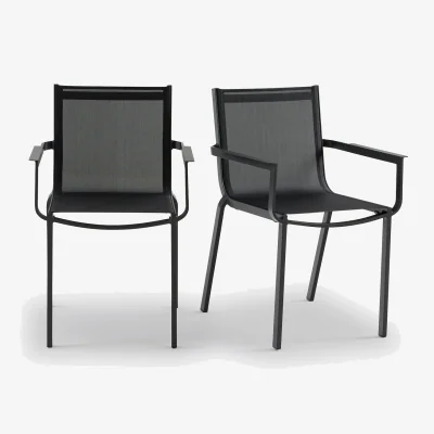 La Redoute Set of 2 Zory Aluminium Garden Armchairs