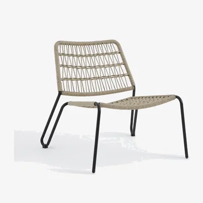 La Redoute Masix Braided Rope Low Garden Armchair